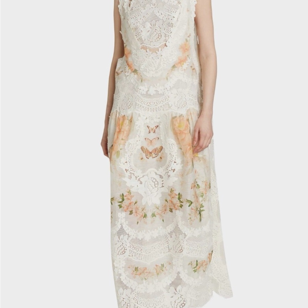 ZIMMERMANN Natura Lace Patch Tank Maxi Dress ONLY Sz US6/AU1 AUTHENTIC NWT